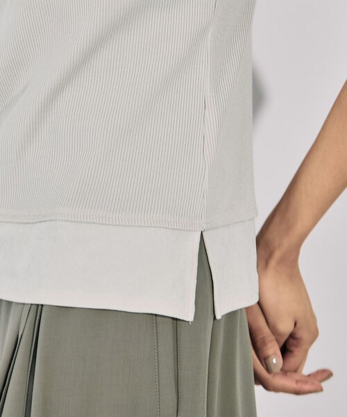 UNITED TOKYO（ユナイテッドトウキョウ）の「ベロアコンビカップインキャミソール｜ウォッシャブル/カップ付きキャミ/レイヤード/春服（キャミソール・レディース・ブラック/ホワイト・FREE）」の22枚目の写真