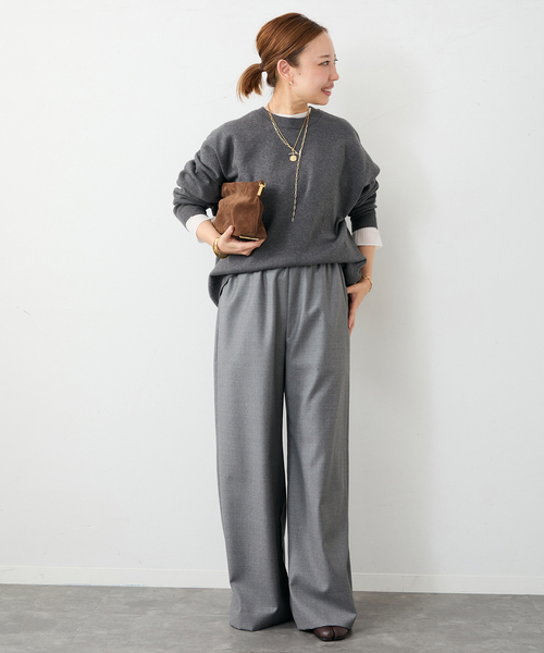 Deuxieme Classe(ドゥーズィエムクラス)の「*Effortless Wool パンツ(その他パンツ・レディース・チャコールグレー/ウッド/ブラック・34/36/38)」の20枚目の写真