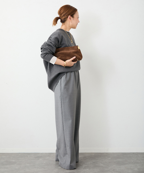 Deuxieme Classe(ドゥーズィエムクラス)の「*Effortless Wool パンツ(その他パンツ・レディース・チャコールグレー/ウッド/ブラック・34/36/38)」の21枚目の写真