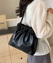 blackdia ocean（ブラックダイヤオーシャン）の「blackdia ocean PU ギャザートートバッグ（トートバッグ）」