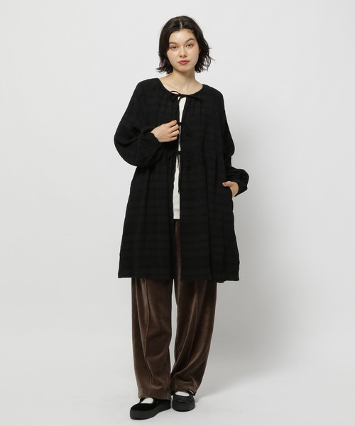 niko and...（ニコアンド）の「モールギャザーチュニックワンピース（ワンピース・レディース・ライトグレー/ブラック/キャメル・FREE）」の7枚目の写真