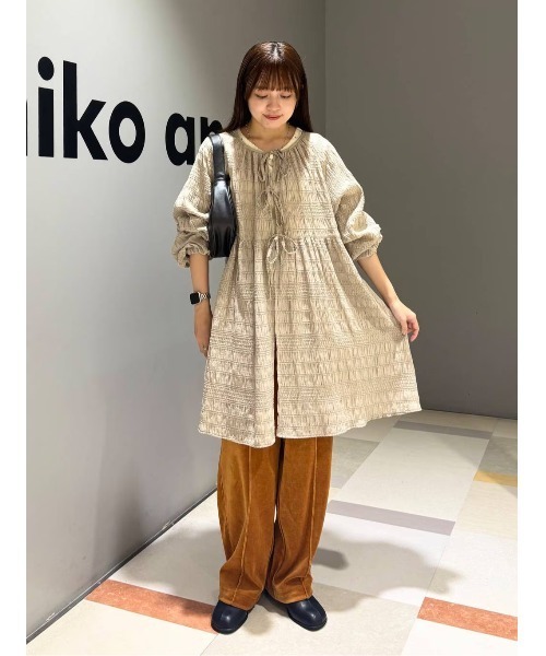 セール】モールギャザーチュニックワンピース（ワンピース