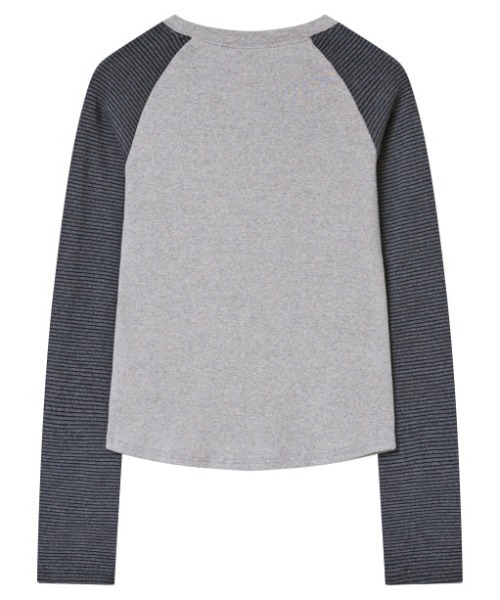 Midnight Move（ミッドナイトムーブ）の「A'GEM/9 × .kom 『MIDNIGHT MOVE/ミッドナイトムーブ』ST ANGEL LONG SLEEVE/ ラグラン切り替え エンジェルスターデザイン 長袖Tシャツ/カットソー（Tシャツ/カットソー・レディース・アイボリー/ブラック/グレー・FREE）」の9枚目の写真