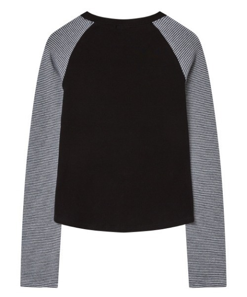 Midnight Move（ミッドナイトムーブ）の「A'GEM/9 × .kom 『MIDNIGHT MOVE/ミッドナイトムーブ』ST ANGEL LONG SLEEVE/ ラグラン切り替え エンジェルスターデザイン 長袖Tシャツ/カットソー（Tシャツ/カットソー・レディース・アイボリー/ブラック/グレー・FREE）」の7枚目の写真