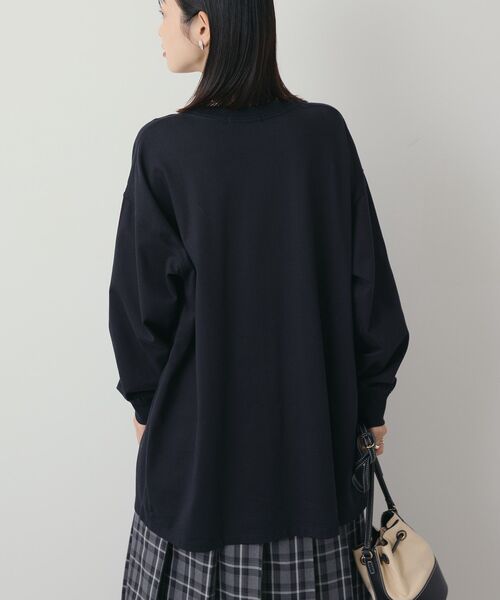 AMERICAN HOLIC(アメリカンホリック)の「コットンロング丈プルオーバー(Tシャツ/カットソー・レディース・オフホワイト/チャコールグレー/ブラック・FREE)」の20枚目の写真