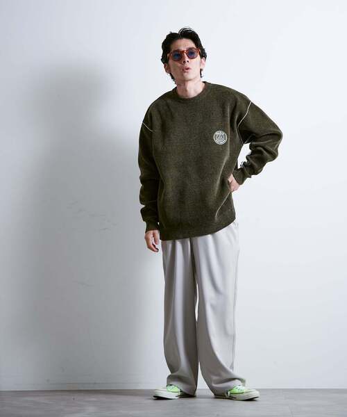 PARIS SAINT-GERMAIN（パリサンジェルマン）の「【Paris Saint-Germain / パリ・サン＝ジェルマン】 JP Mall knit pullover（ニット/セーター・メンズ・ホワイト/ブラック/ネイビー/カーキ・SMALL/MEDIUM/LARGE/X-LARGE）」の15枚目の写真