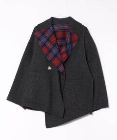 ﾀｰﾀﾝﾁｪｯｸﾘﾊﾞｰﾀﾞﾌﾞﾙｼｮｰﾄｺｰﾄ（ステンカラーコート）｜Vivienne Westwood