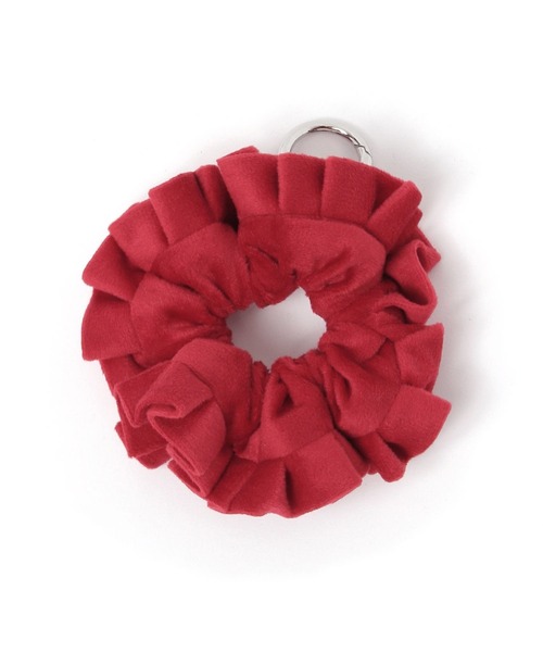 ミスボ　シュシュ　キーホルダー シュシュキーホルダー＊チョコミントパッチ＊ボーダー×④ドット