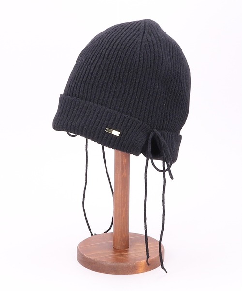 CA4LA(カシラ)の「RIBBON RIBBON(ニットキャップ/ビーニー・レディース・ブラック/グレー/オレンジ・ONESIZE)」の2枚目の写真