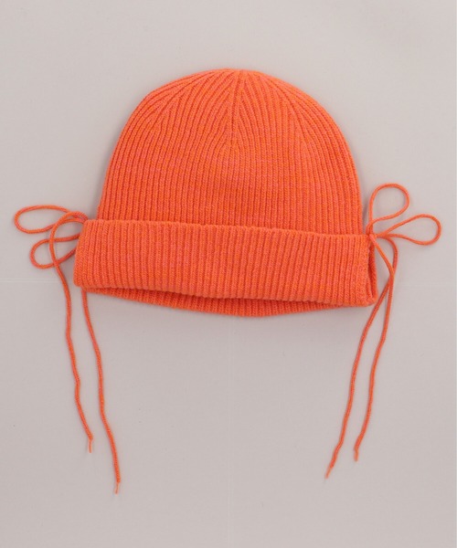 CA4LA(カシラ)の「RIBBON RIBBON(ニットキャップ/ビーニー・レディース・ブラック/グレー/オレンジ・ONESIZE)」の4枚目の写真