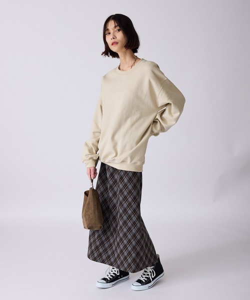 AO2（アオズ）の「バイヤスチェック バックスリットスカート（スカート・レディース・ネイビー/ブラウン/ブルー・FREE）」の16枚目の写真