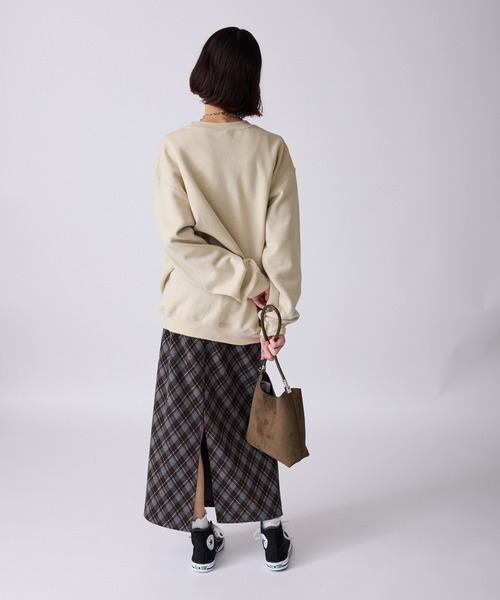 AO2（アオズ）の「バイヤスチェック バックスリットスカート（スカート・レディース・ネイビー/ブラウン/ブルー・FREE）」の17枚目の写真