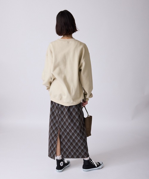 AO2（アオズ）の「バイヤスチェック バックスリットスカート（スカート・レディース・ネイビー/ブラウン/ブルー・FREE）」の18枚目の写真