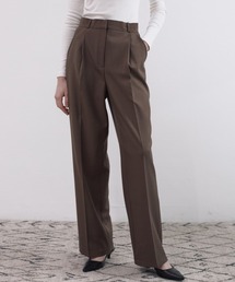 by muni:r | 【低身長/高身長/サイズ展開有/5色展開】ピンタックワイドスラックス(スラックス)