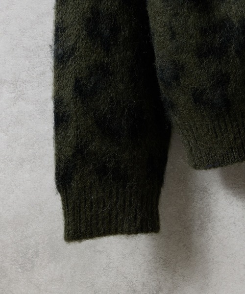 number (n)ine　レオパード　モヘアカーディガン NUMBER (N)INE カーディガン LEOPARD JACQUARD KNIT ZIP-UP