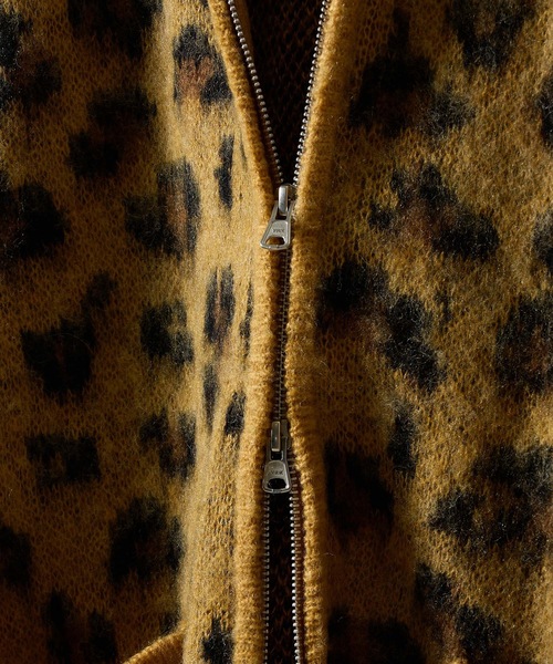 LAD MUSICIAN ヴィンテージ ジャガードニットカーディガン レオパード LEOPARD JACQUARD KNIT ZIP-UP CARDIGAN / レオパード