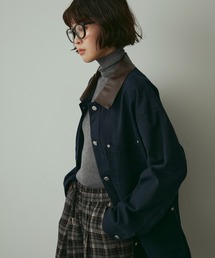 collar accent coverall / カラーアクセントカバーオール