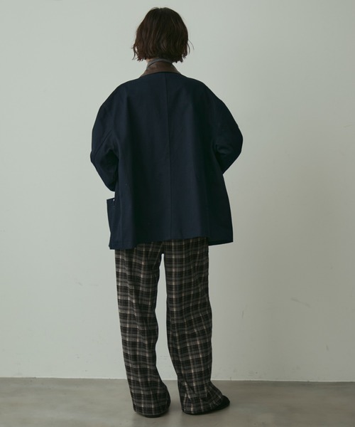full/fill.（フルフィル）の「collar accent coverall / カラーアクセントカバーオール（カバーオール・レディース・ネイビー/アイボリー・FREE）」の17枚目の写真