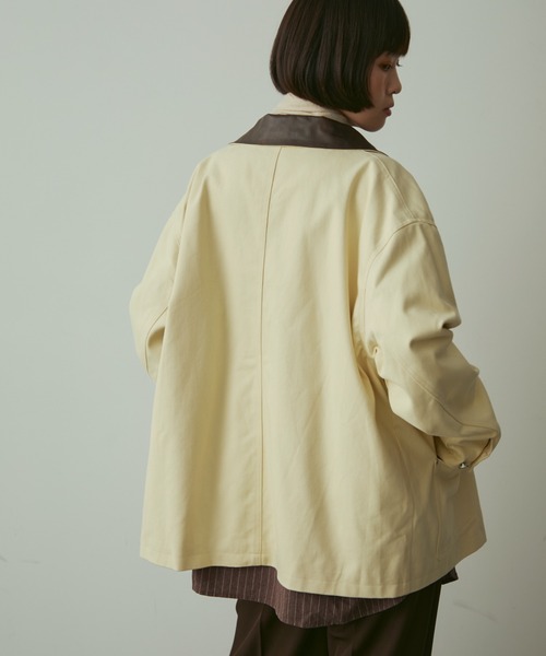 full/fill.（フルフィル）の「collar accent coverall / カラーアクセントカバーオール（カバーオール・レディース・ネイビー/アイボリー・FREE）」の8枚目の写真