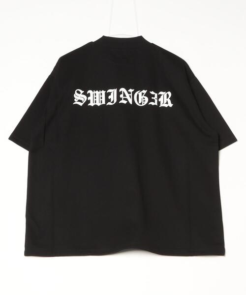 SWINGGGR(スウィンガー)の「THE SWINGGGR/ザ スウィンガー/LIGHTNING MOCKNECK TEE(Tシャツ/カットソー・メンズ・ブラック/ホワイト・2/3)」の3枚目の写真