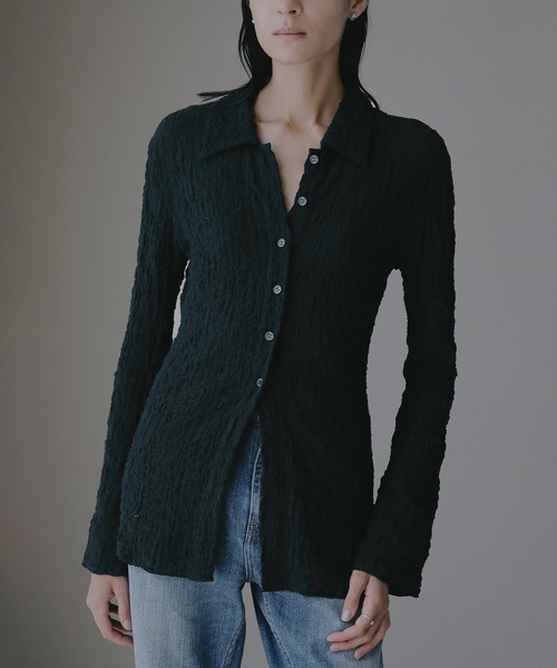 MANOF(マノフ)の「LACE SHIRTS TOPS(Tシャツ/カットソー・レディース・ホワイト/ブラウン/ブラック・F)」の1枚目の写真