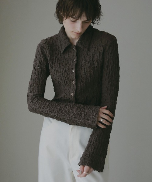 MANOF(マノフ)の「LACE SHIRTS TOPS(Tシャツ/カットソー・レディース・ホワイト/ブラウン/ブラック・F)」の21枚目の写真