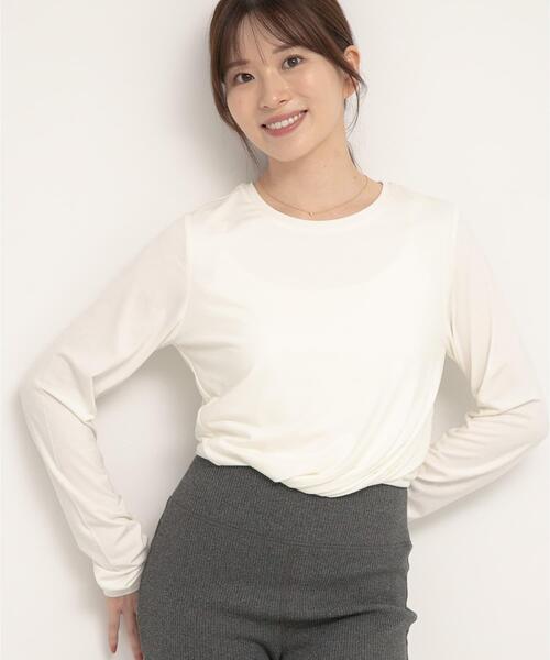 URBAN RESEARCH Sonny Label（アーバンリサーチサニーレーベル）の「SLAB　Tuckdesign PullOver（Tシャツ/カットソー・レディース・ライトブルー/ブラック/オフホワイト・FREE）」の2枚目の写真