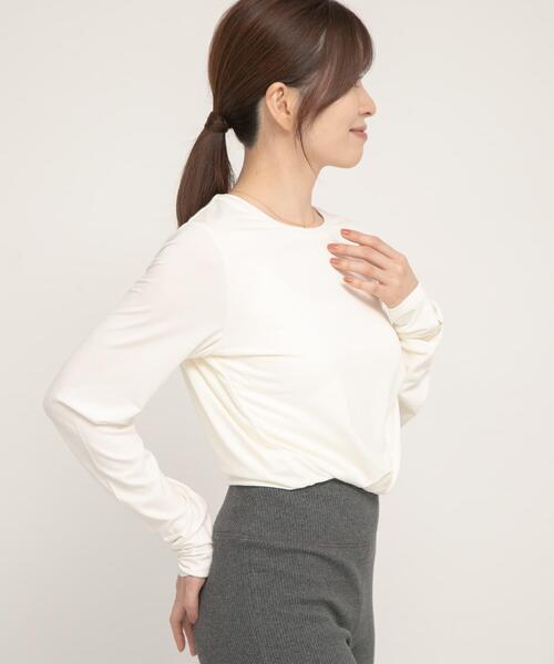 URBAN RESEARCH Sonny Label（アーバンリサーチサニーレーベル）の「SLAB　Tuckdesign PullOver（Tシャツ/カットソー・レディース・ライトブルー/ブラック/オフホワイト・FREE）」の8枚目の写真