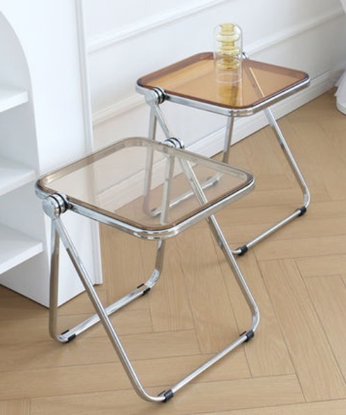 Made in I(メイドインアイ)の「Folding modern acrylic side table(家具・レディース・ホワイト/レッド/ブラウン/グレー/クリア/ブラック・FREE)」の19枚目の写真