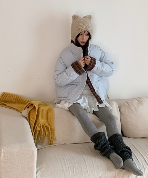 Ritzy(リッツィー)の「チェック柄切り替え エコダウンジャケット(ダウンジャケット/コート・レディース・ブラウン/ホワイト/ワイン/サックスブルー/ブラック・L/M)」の19枚目の写真