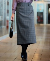 7days Life Styling（セブンデイズライフスタイリング）の「【あったか裏起毛】タブ付きミディ丈スカート（しわになりにくい・ストレッチ）<大きいサイズ有>（スカート・レディース）」