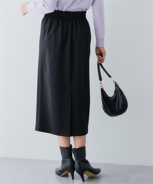 ミディ丈スカート ELFRANK スカート ボックスタックコクーンシルエットミディ丈スカート