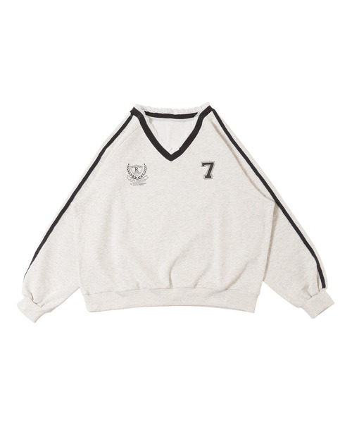 WC（ダブル シー）の「レースネックライン2ラインスウェット（スウェット・レディース・アイボリー/ネイビー・FREE）」の22枚目の写真