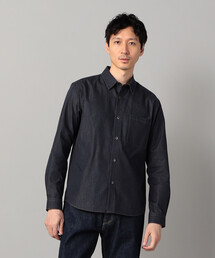 デニムライク レギュラーカラーシャツ