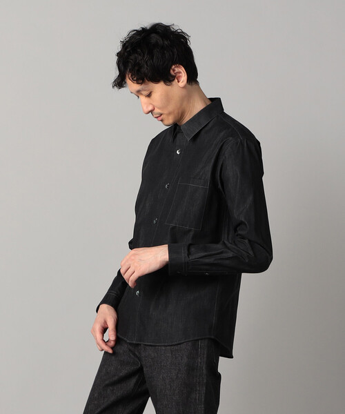 COMME CA MEN(コムサメン)の「デニムライク レギュラーカラーシャツ(シャツ/ブラウス・メンズ・ネイビー/ブラック・M/S/L)」の16枚目の写真