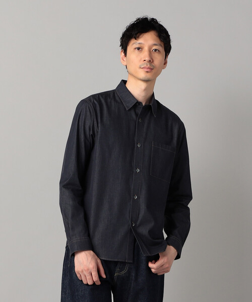 COMME CA MEN(コムサメン)の「デニムライク レギュラーカラーシャツ(シャツ/ブラウス・メンズ・ネイビー/ブラック・M/S/L)」の9枚目の写真