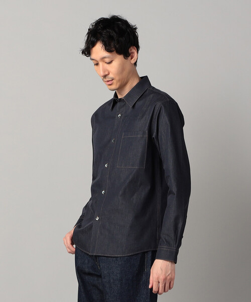 COMME CA MEN(コムサメン)の「デニムライク レギュラーカラーシャツ(シャツ/ブラウス・メンズ・ネイビー/ブラック・M/S/L)」の11枚目の写真