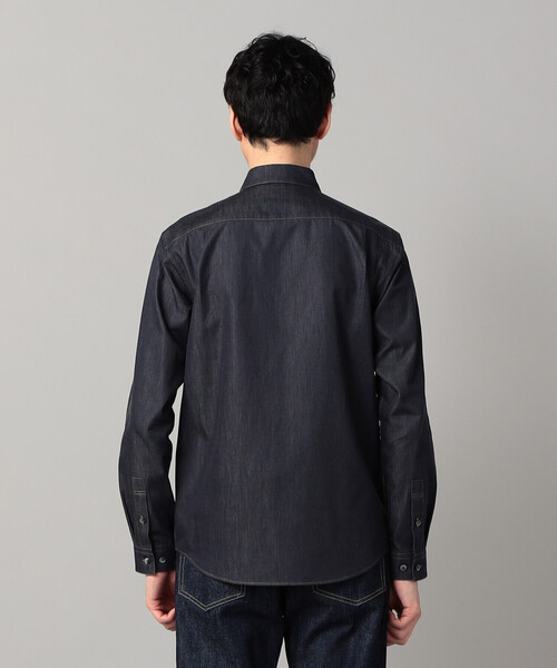 COMME CA MEN(コムサメン)の「デニムライク レギュラーカラーシャツ(シャツ/ブラウス・メンズ・ネイビー/ブラック・M/S/L)」の14枚目の写真