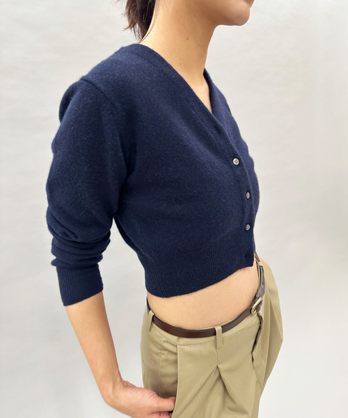 EDIT. FOR LULU（エディットフォールル）の「カシミヤVネックカーディガン（ニット/セーター・レディース・ホワイト/ピンク系その他/ネイビー・FREE）」の10枚目の写真