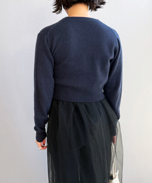 EDIT. FOR LULU（エディットフォールル）の「カシミヤVネックカーディガン（ニット/セーター・レディース・ホワイト/ピンク系その他/ネイビー・FREE）」の17枚目の写真