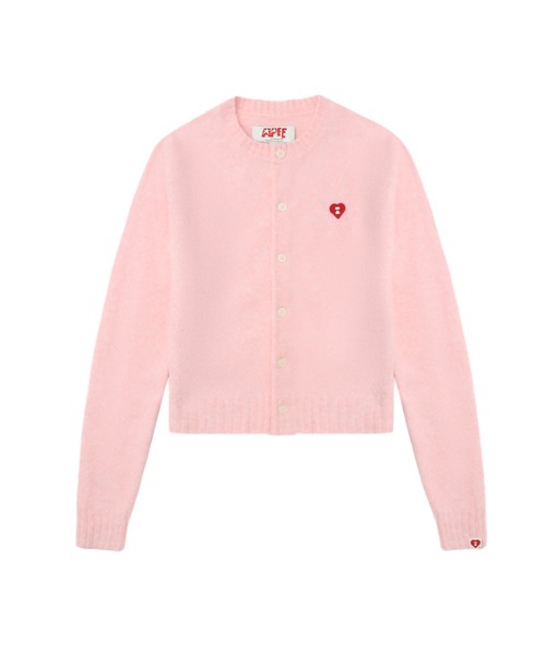 A BATHING APE（アベイシングエイプ）の「HEART BADGE CARDIGAN（カーディガン/ボレロ・レディース・ネイビー/グリーン/ピンク/レッド/グレー・X-SMALL/SMALL）」の4枚目の写真