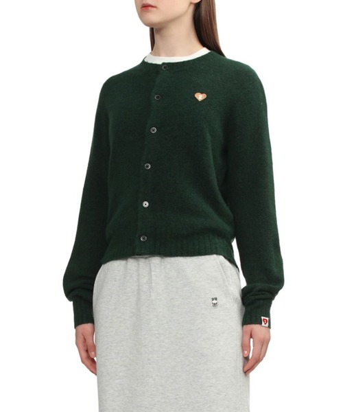 A BATHING APE（アベイシングエイプ）の「HEART BADGE CARDIGAN（カーディガン/ボレロ・レディース・ネイビー/グリーン/ピンク/レッド/グレー・X-SMALL/SMALL）」の12枚目の写真