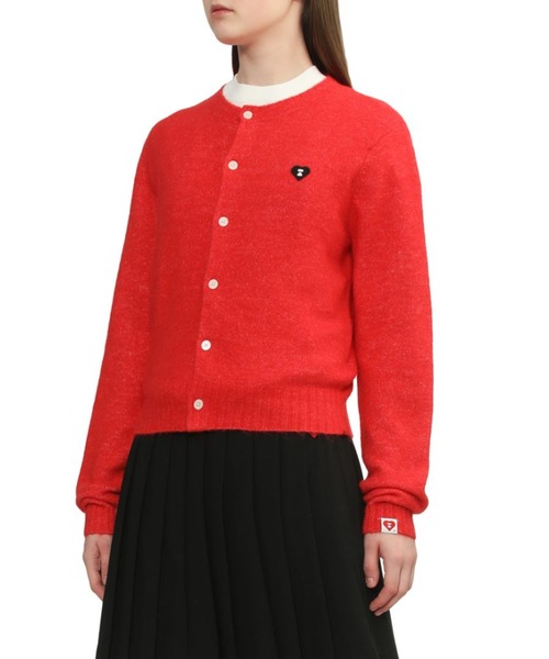 A BATHING APE（アベイシングエイプ）の「HEART BADGE CARDIGAN（カーディガン/ボレロ・レディース・ネイビー/グリーン/ピンク/レッド/グレー・X-SMALL/SMALL）」の15枚目の写真