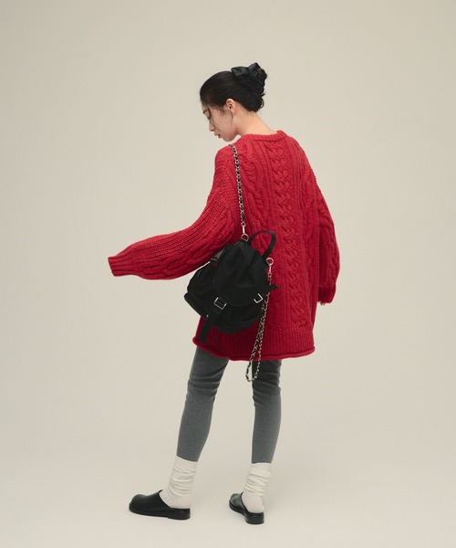 eL(エル)の「【eL】Chain Backpack/598137(バックパック/リュック・レディース・ブラック/カーキ・FREE)」の7枚目の写真