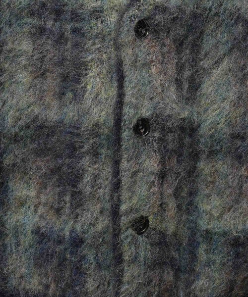 MAISON SPECIAL(メゾンスペシャル)の「《UNISEX》5G Plaid Pattern Shaggy Knit V-neck Cardigan/5GチェックパターンシャギーニットVネックカーディガン【MAISON SPECIAL/メゾンスペシャル】(カーディガン/ボレロ・メンズ・ブラウン/ブルー・0/1/2)」の13枚目の写真