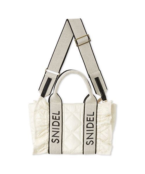 SNIDEL スナイデル フリルキルティングロゴバッグ フリルキルティングロゴバッグ（ハンドバッグ）｜SNIDEL（スナイデル