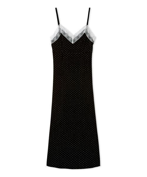 LILY BROWN（リリーブラウン）の「[L.B CANDY STOCK]シャツコンビビジューワンピース（ワンピース・レディース・ブラック/シルバー・F）」の18枚目の写真