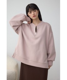 【セット】【身長/骨格別着用画像あり】ハーフジップスウェットワンピース トレーナー トップス 秋服 冬服 ハーフジップ 長袖 レイヤード