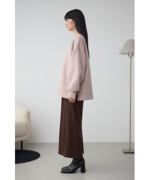 AZUL by moussy(アズールバイマウジー)の「【セット】【身長/骨格別着用画像あり】ハーフジップスウェットワンピース トレーナー トップス 秋服 冬服 ハーフジップ 長袖 レイヤード(ワンピース・レディース・ブラック/ブラウン・SMALL/MEDIUM)」の6枚目の写真