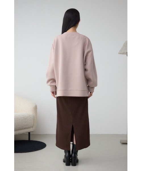 AZUL by moussy(アズールバイマウジー)の「【セット】【身長/骨格別着用画像あり】ハーフジップスウェットワンピース トレーナー トップス 秋服 冬服 ハーフジップ 長袖 レイヤード(ワンピース・レディース・ブラック/ブラウン・SMALL/MEDIUM)」の7枚目の写真